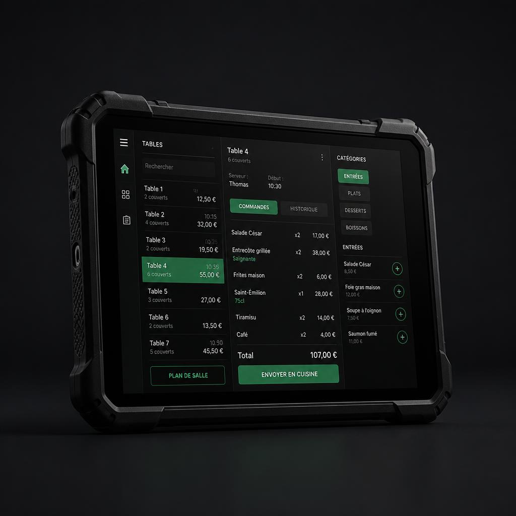 Tablette de commande